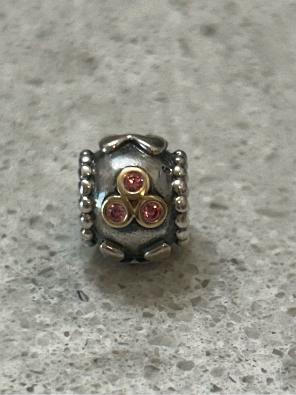 PANDORA MOMENTS PINK CZ MOM CHARM.